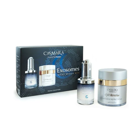 Pack Exosome Night Rescue Duo / Night Cure 30ml + Q10 Rescue Intensive Nutri Cream 50ml - Casmara